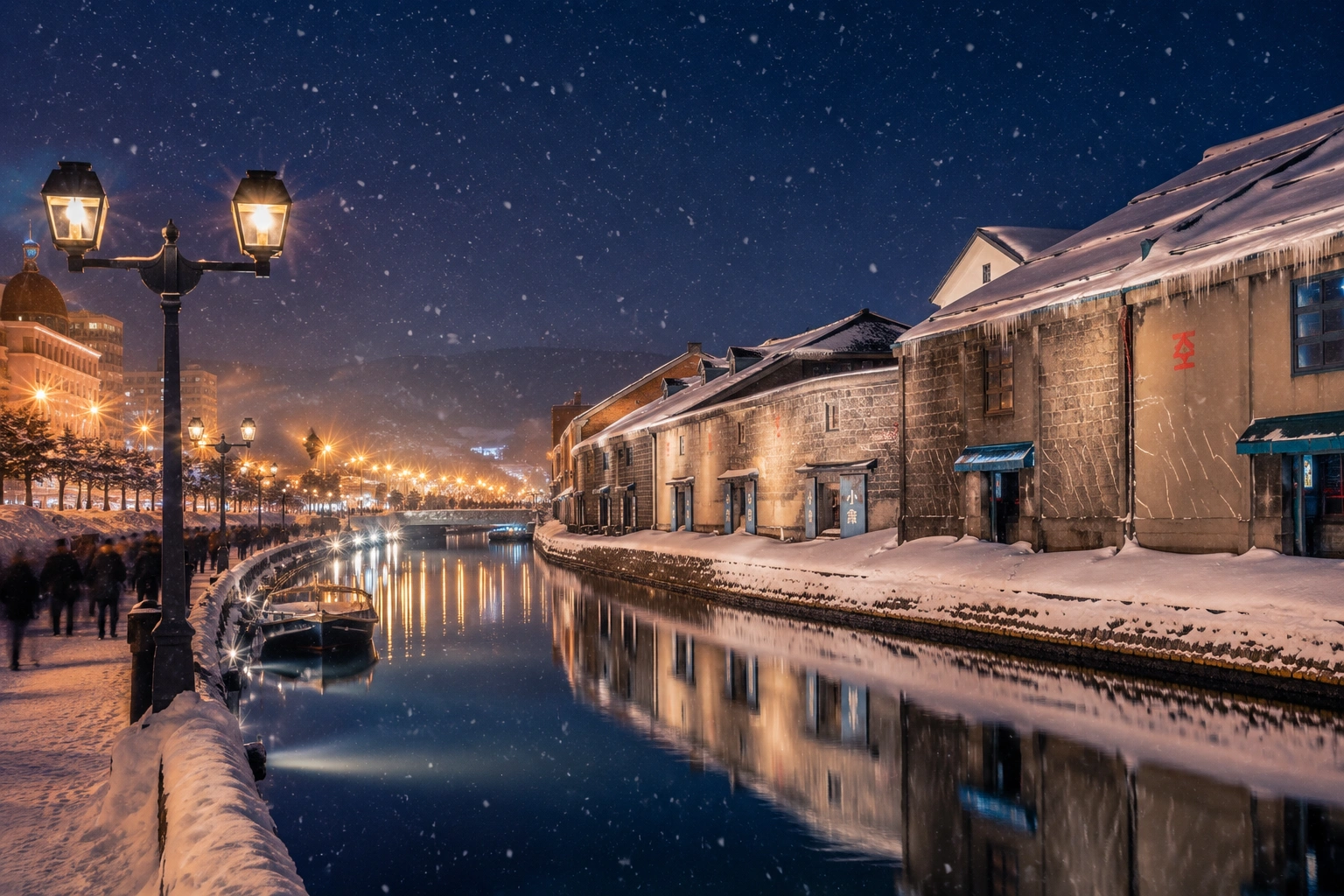 1786090211516486.webp 小樽運河冬季雪夜.webp